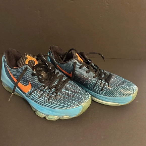 Youth Nike KD 8 GS OKC Blue Lagoon Basketball Shoes 768867-480 Sz 5.5 - Picture 1 of 9